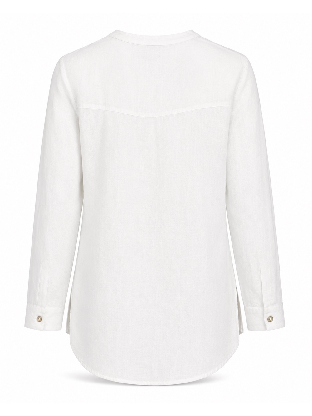 Jones New York White 100% Linen High-Low Zip Tunic Top Large - Picture 3 of 8